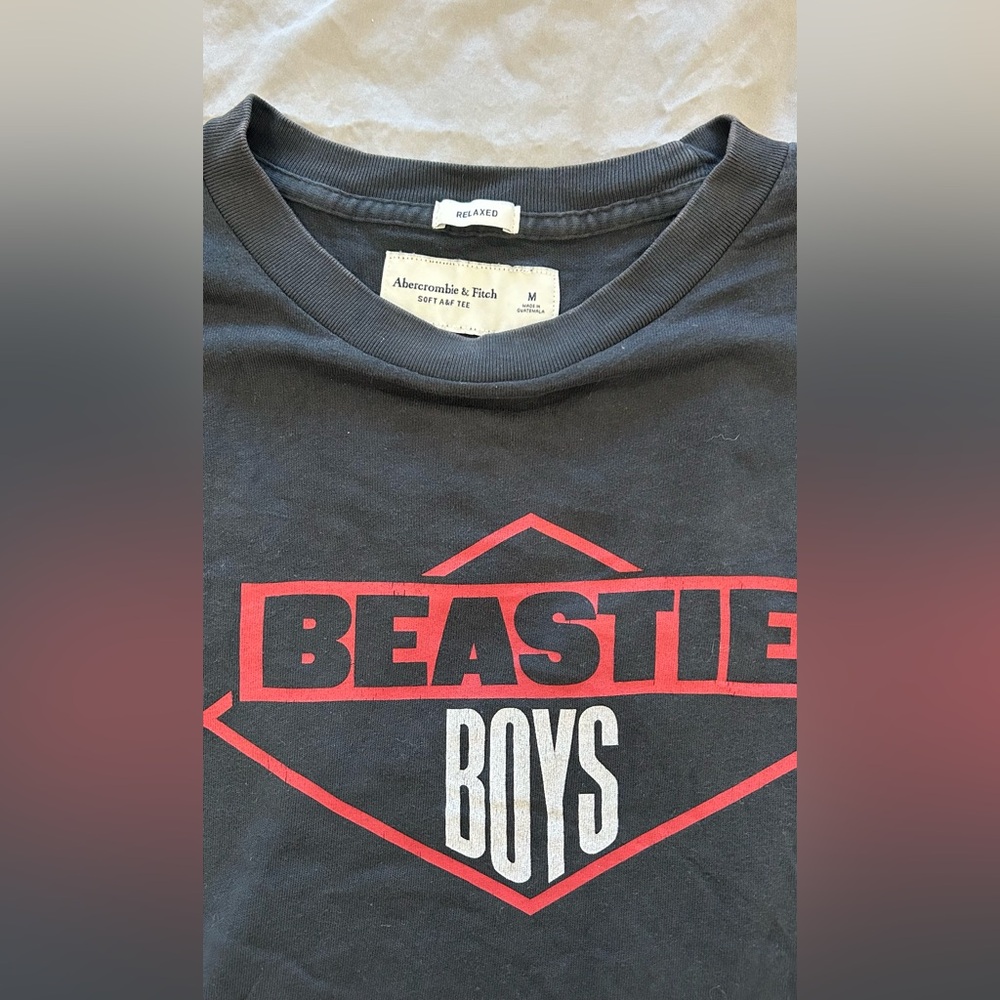 Abercrombie & Fitch Black Tee with Red Graphic